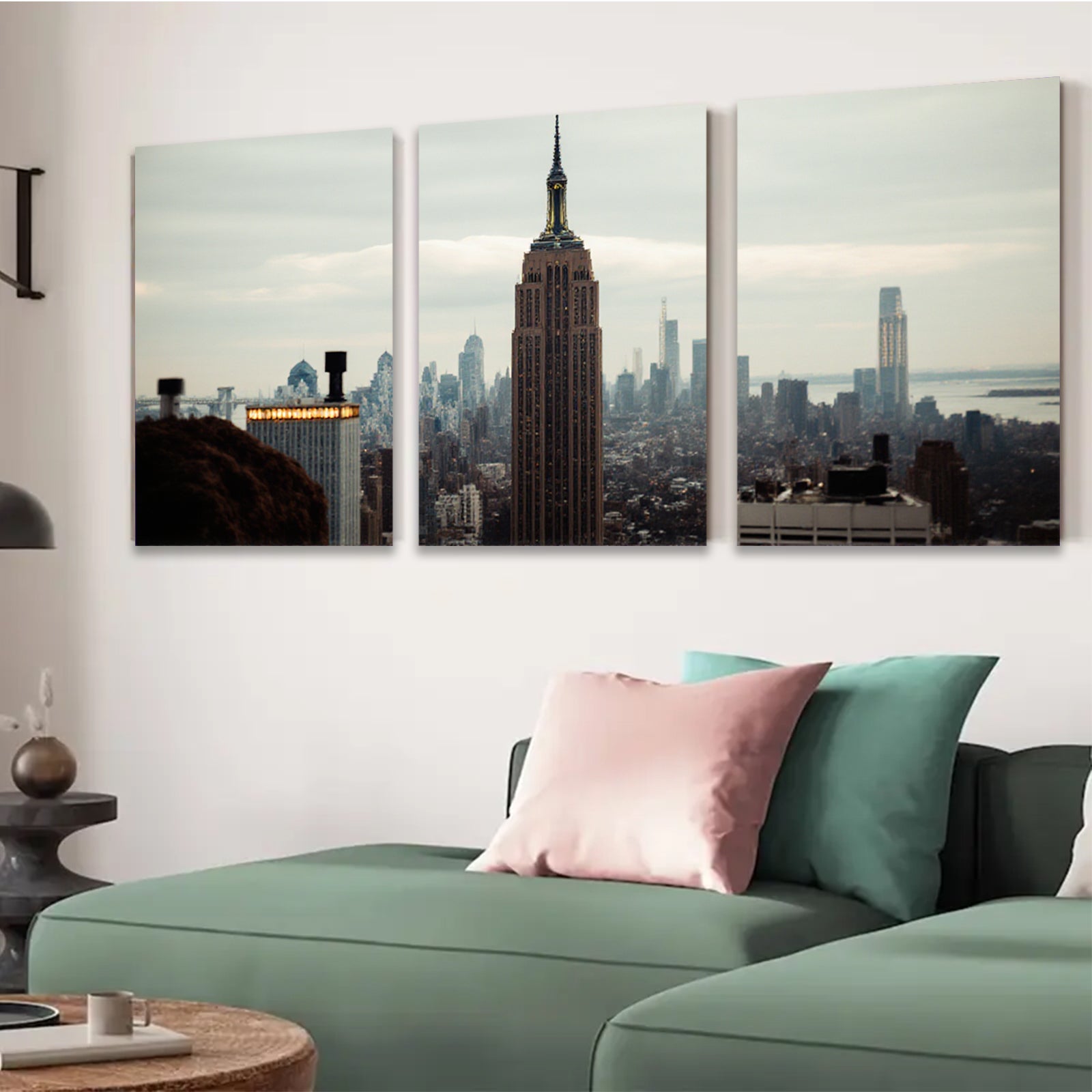 2D flat 1pc New York City Skyline Towering Buildings Modern Wall Art Decor Living Room Bedroom Office Canvas Prints Frameless Home Decorations Gift Ideas Trending Now