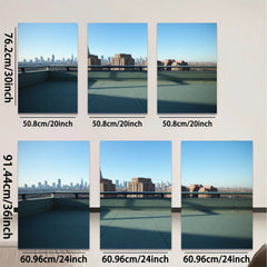 2D flat 1pc New York City skyline vista modern farmhouse wall art living room bedroom decor gallery wrapped canvas prints for home office stylish