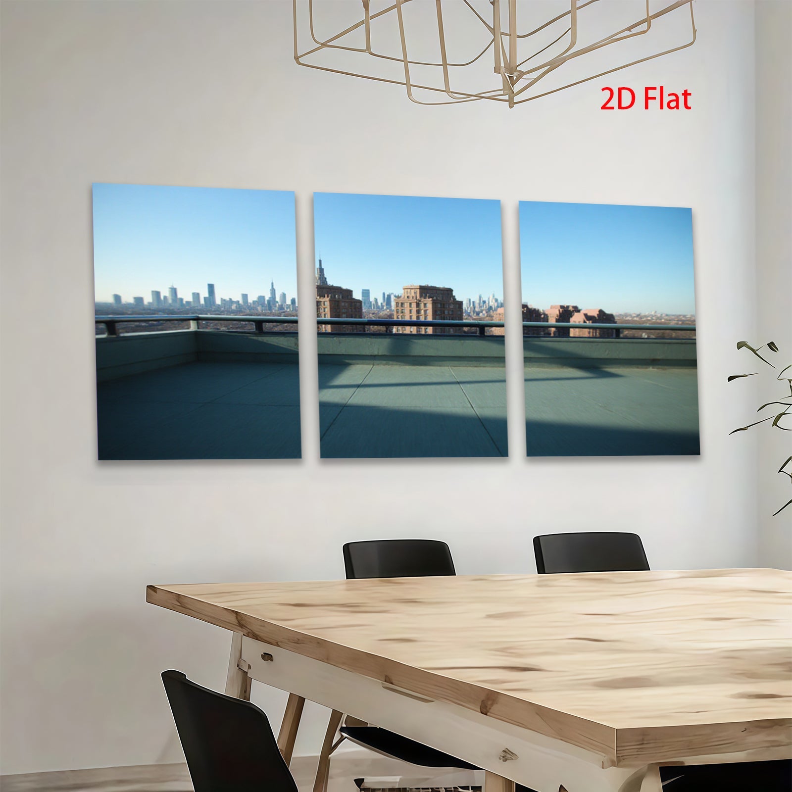 2D flat 1pc New York City skyline vista modern farmhouse wall art living room bedroom decor gallery wrapped canvas prints for home office stylish