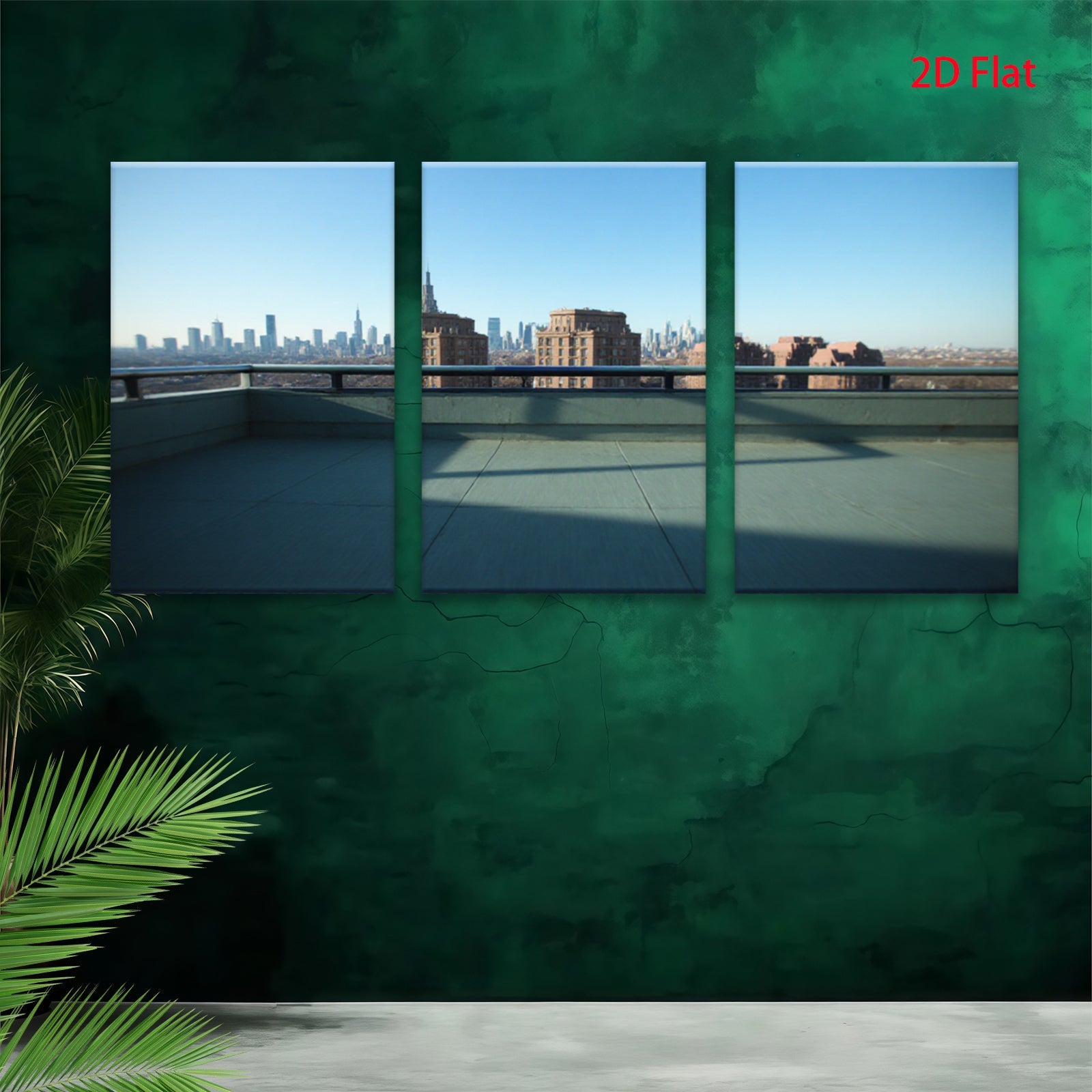 2D flat 1pc New York City skyline vista modern farmhouse wall art living room bedroom decor gallery wrapped canvas prints for home office stylish