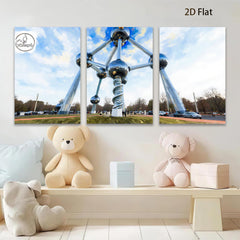 2D flat 1pc Oklahoma City Sculpture Brilliant Modern Art Wall Decor Living Room Bedroom Office Canvas Prints Farmhouse Style Gallery Wrapped