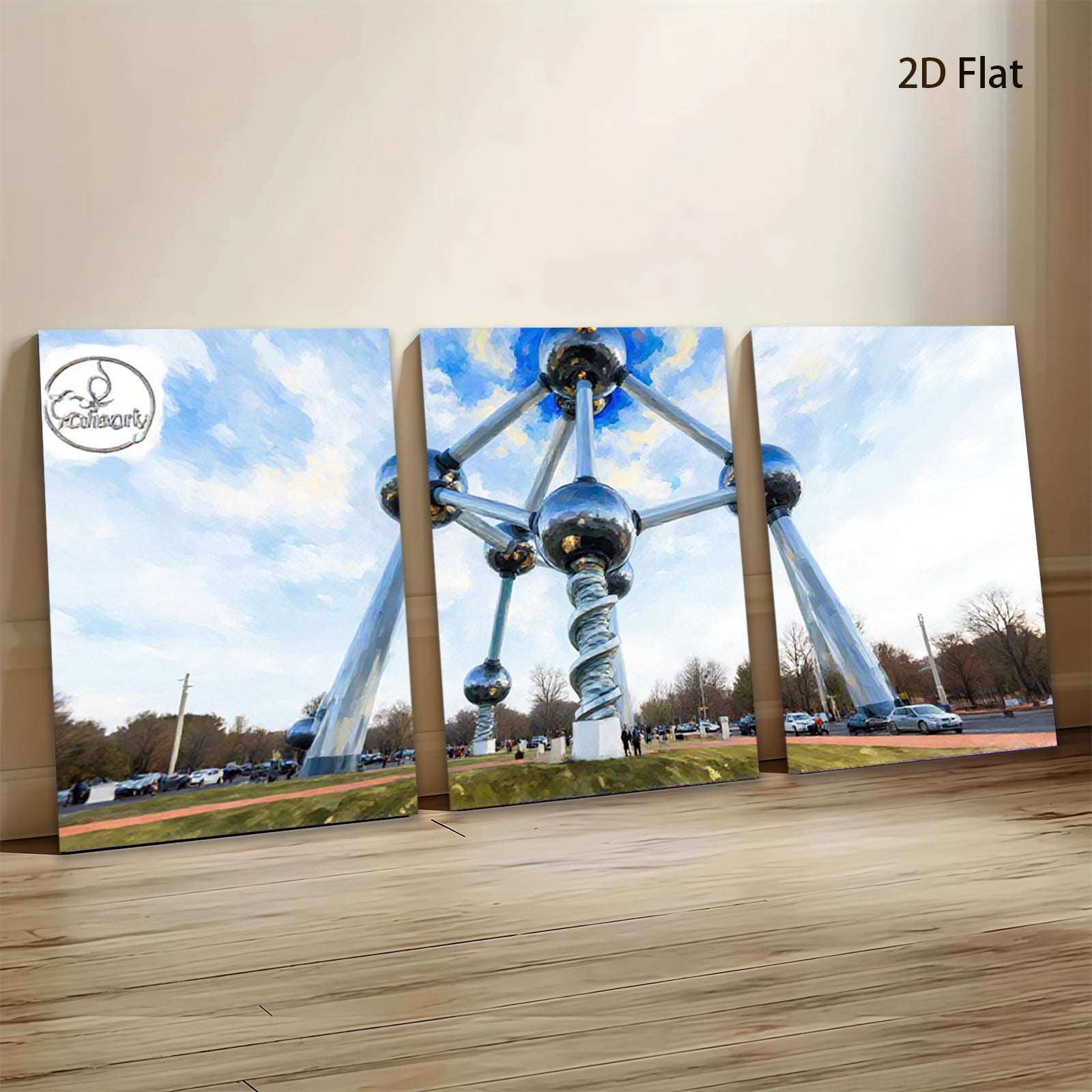 2D flat 1pc Oklahoma City Sculpture Brilliant Modern Art Wall Decor Living Room Bedroom Office Canvas Prints Farmhouse Style Gallery Wrapped