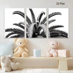 2D flat 1pc Palm Fronds Botanical Wall Art Living Room Bedroom Decor Modern Farmhouse Gallery Wrapped Canvas Prints Coastal Home Decor