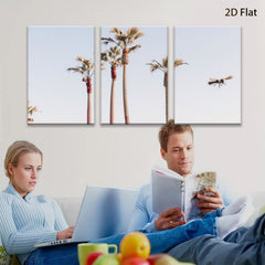 2D flat 1pc Palm Trees Desert Landscape Wall Art Canvas Prints for Living Room Bedroom Home Decor Modern Farmhouse Style Gallery Wrapped Ready to Hang