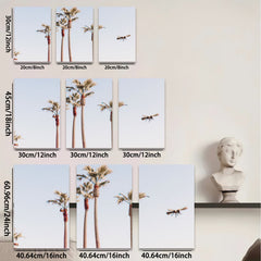 2D flat 1pc Palm Trees Desert Landscape Wall Art Canvas Prints for Living Room Bedroom Home Decor Modern Farmhouse Style Gallery Wrapped Ready to Hang