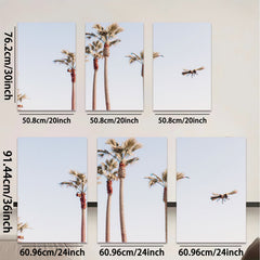 2D flat 1pc Palm Trees Desert Landscape Wall Art Canvas Prints for Living Room Bedroom Home Decor Modern Farmhouse Style Gallery Wrapped Ready to Hang