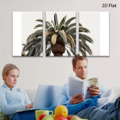 2D flat 1pc Palm tree fronds lush botanical wall art bedroom living room farmhouse modern gallery wrapped canvas print