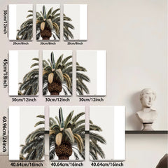 2D flat 1pc Palm tree fronds lush botanical wall art bedroom living room farmhouse modern gallery wrapped canvas print