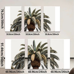 2D flat 1pc Palm tree fronds lush botanical wall art bedroom living room farmhouse modern gallery wrapped canvas print