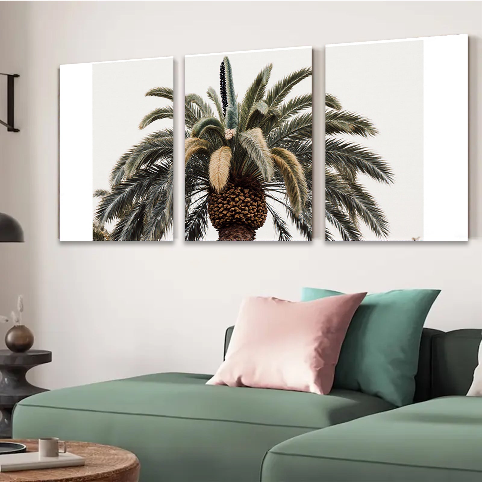 2D flat 1pc Palm tree fronds lush botanical wall art bedroom living room farmhouse modern gallery wrapped canvas print