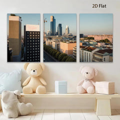2D flat 1pc Paris Skyline Cityscape Modern Wall Art Living Room Bedroom Decor Home Office Canvas Prints Farmhouse Style Teal Blue Gray