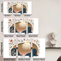 2D flat 1pc Patriotic Eagle Floral Wall Art Canvas Prints for Living Room Bedroom Home Decor Farmhouse Style Gallery Wrapped Modern Artwork