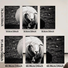2D flat 1pc Peaceful Farm Animal Portrait Wall Decor for Living Room Bedroom Gallery Wrapped Canvas Prints Modern Farmhouse Style Rustic Chic Home Decor