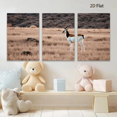 2D flat 1pc Pronghorn Antelope Wildlife Portrait Farmhouse Wall Decor Rustic Living Room Bedroom Canvas Print Modern Art Home Gifts