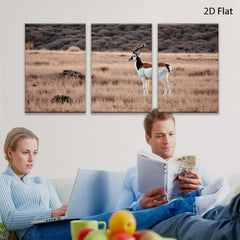 2D flat 1pc Pronghorn Antelope Wildlife Portrait Farmhouse Wall Decor Rustic Living Room Bedroom Canvas Print Modern Art Home Gifts