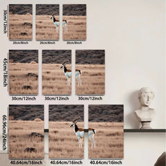 2D flat 1pc Pronghorn Antelope Wildlife Portrait Farmhouse Wall Decor Rustic Living Room Bedroom Canvas Print Modern Art Home Gifts