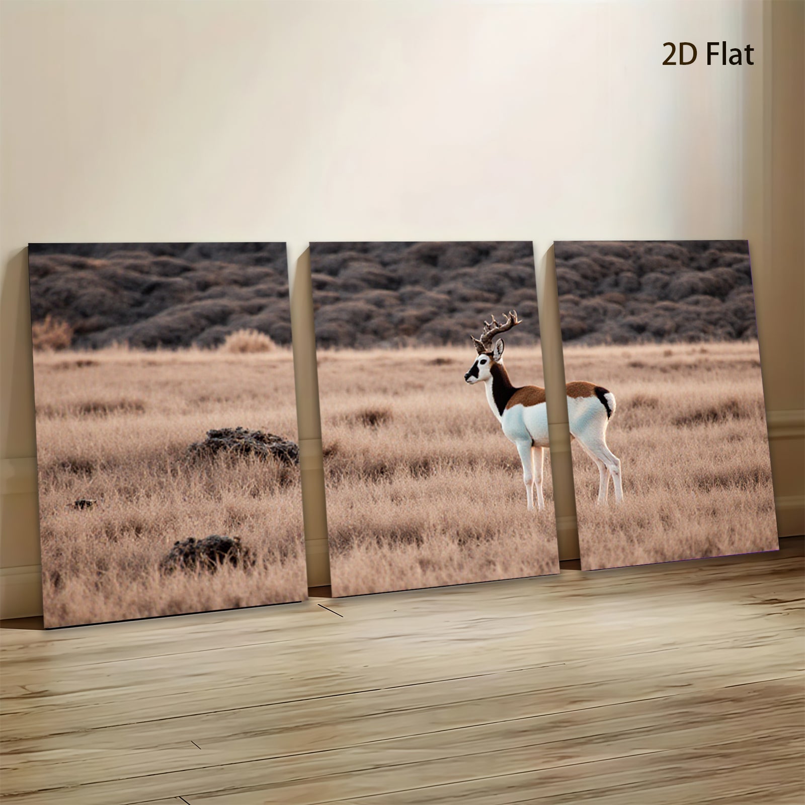 2D flat 1pc Pronghorn Antelope Wildlife Portrait Farmhouse Wall Decor Rustic Living Room Bedroom Canvas Print Modern Art Home Gifts