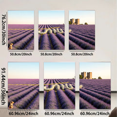2D flat 1pc Provence lavender fields wall art canvas prints farmhouse decor bedroom living room modern minimalist botanical gallery wrapped ready to hang