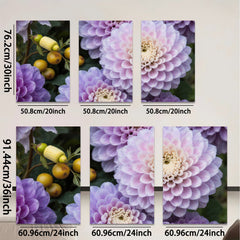 2D flat 1pc Purple Chrysanthemum Bloom Floral Garden Wall Art Decor Living Room Bedroom Canvas Prints farmhouse style modern minimalist botanical artwork