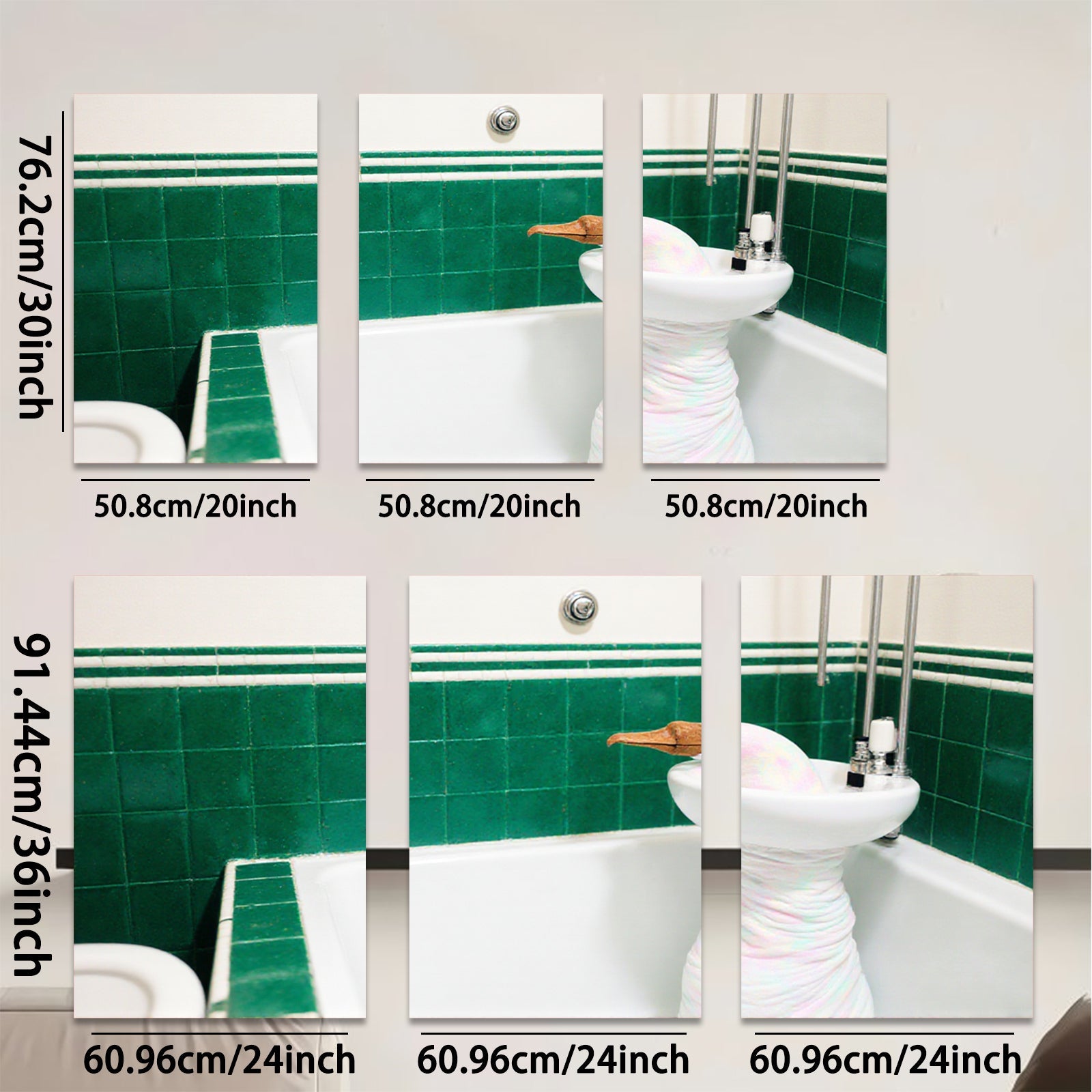 2D flat 1pc Quirky bathroom duck whimsical wall art for cozy home decor farmhouse style living room bedroom office gallery wrapped canvas prints modern minimalist art