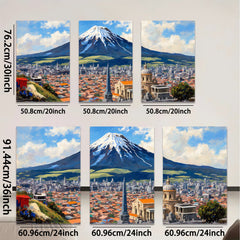 2D flat 1pc Quito Ecuador Cityscape Painting Wall Art Modern Home Decor Living Room Bedroom Office Canvas Prints Frameless Ready to Hang Farmhouse Style