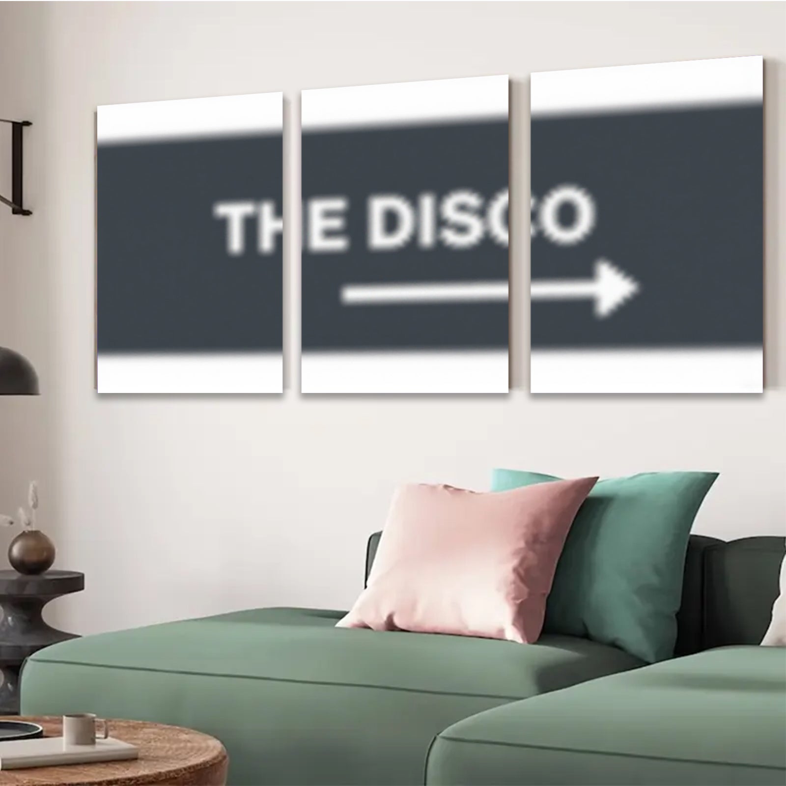 2D flat 1pc Retro Geometric Wall Art Abstract Canvas Prints Modern Home Decor Living Room Bedroom Office Gallery Wrapped Teal Gold Stylish Trending Now