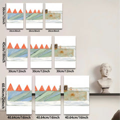 2D flat 1pc Road Construction Scene Minimalist Wall Art Modern Farmhouse Decor Living Room Bedroom Gallery Wrapped Canvas Prints Contemporary Home Accents