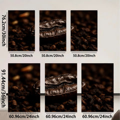 2D flat 1pc Roasted Coffee Bean Close Up Wall Art Kitchen Decor Rustic Farmhouse Style Modern Minimalist Canvas Prints Living Room Bedroom Decor