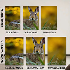 2D flat 1pc Rustic Cottontail Rabbit Wildlife Portrait Farmhouse Wall Decor Living Room Bedroom Gallery Wrapped Canvas Prints Modern Art