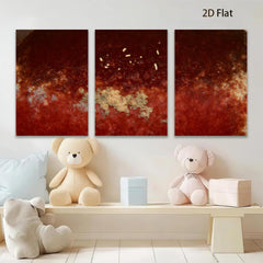 2D flat 1pc Rustic Crimson Wash Abstract Canvas Wall Art Living Room Bedroom Home Decor Gallery Wrapped Prints Modern Farmhouse Style Trending Now