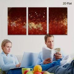 2D flat 1pc Rustic Crimson Wash Abstract Canvas Wall Art Living Room Bedroom Home Decor Gallery Wrapped Prints Modern Farmhouse Style Trending Now