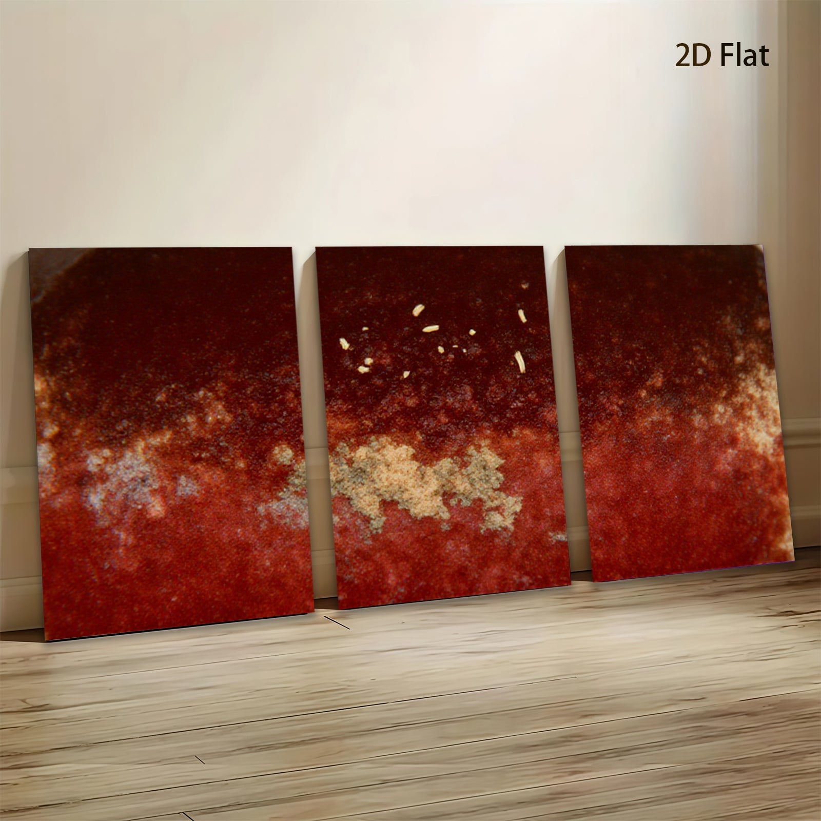 2D flat 1pc Rustic Crimson Wash Abstract Canvas Wall Art Living Room Bedroom Home Decor Gallery Wrapped Prints Modern Farmhouse Style Trending Now