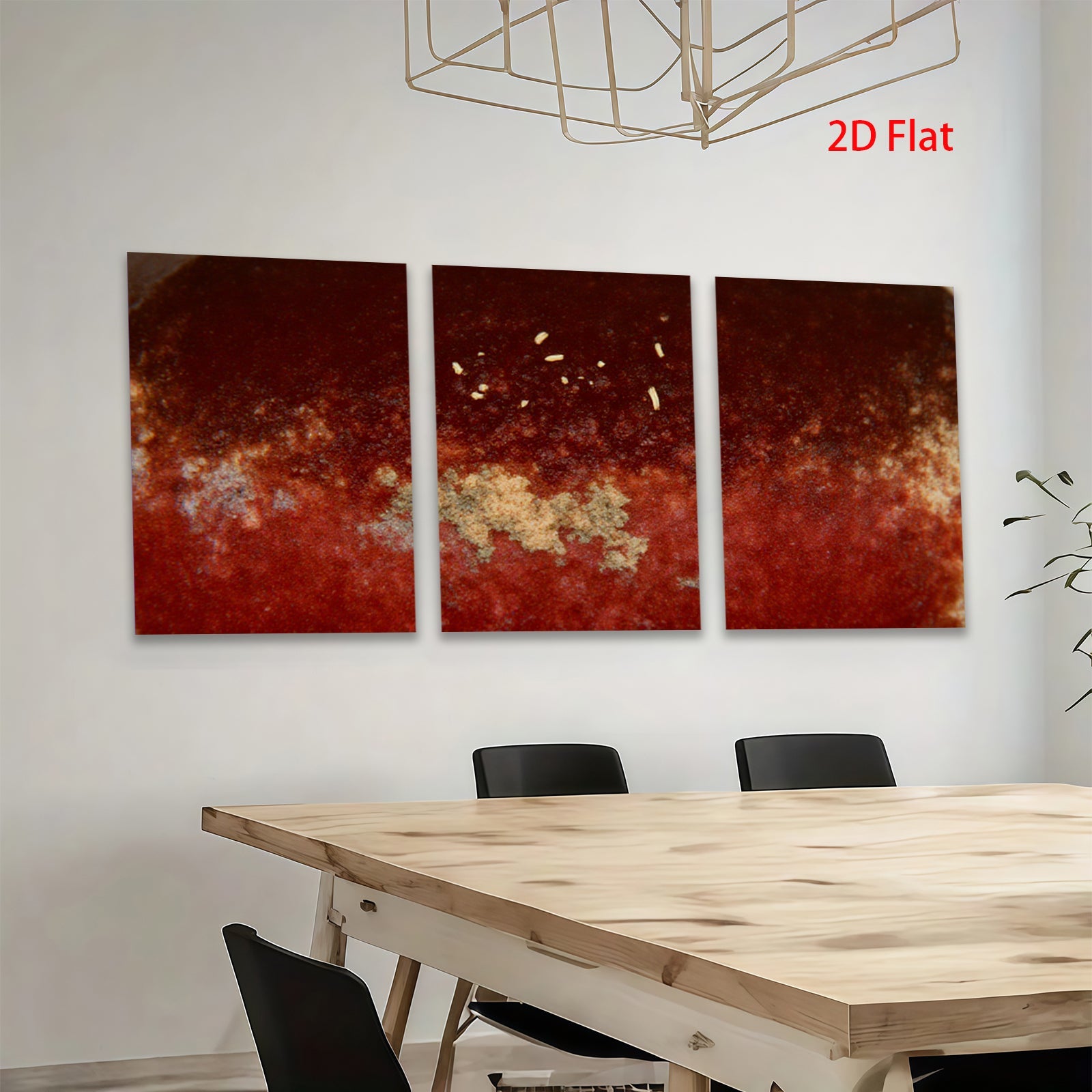2D flat 1pc Rustic Crimson Wash Abstract Canvas Wall Art Living Room Bedroom Home Decor Gallery Wrapped Prints Modern Farmhouse Style Trending Now