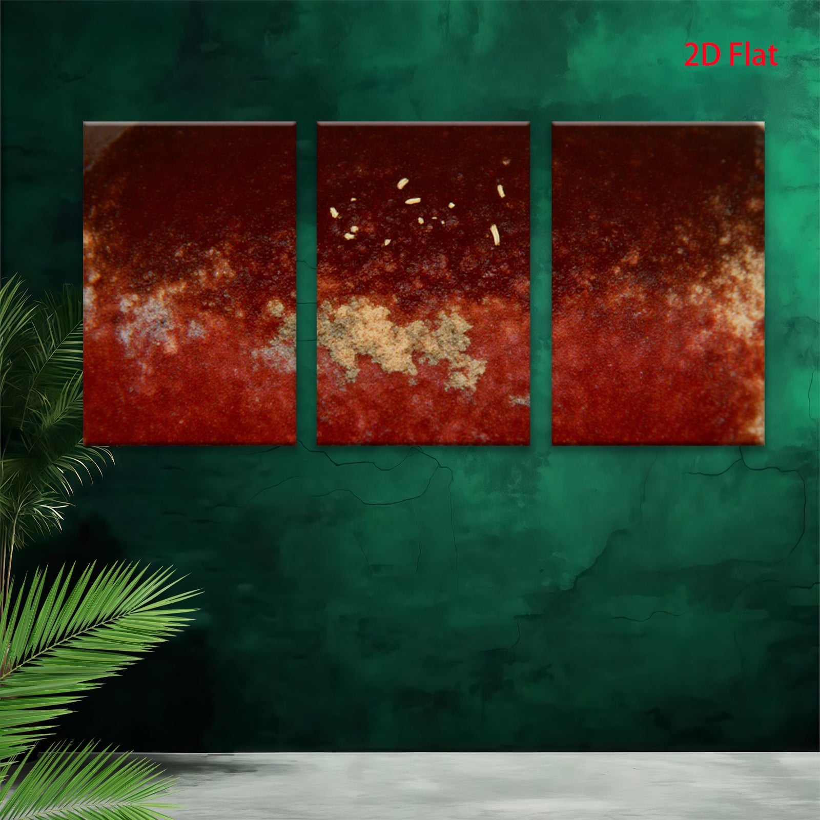 2D flat 1pc Rustic Crimson Wash Abstract Canvas Wall Art Living Room Bedroom Home Decor Gallery Wrapped Prints Modern Farmhouse Style Trending Now
