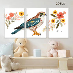 2D flat 1pc Rustic Falcon Botanical Wall Art Farmhouse Decor Living Room Bedroom Gallery Wrapped Canvas Prints Modern Aesthetic Home D��cor