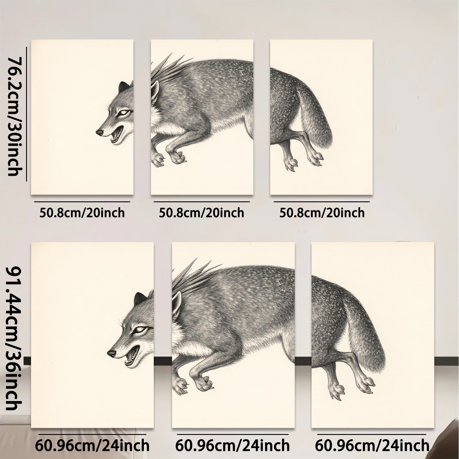 2D flat 1pc Rustic Fox Wildlife Portrait Farmhouse Wall Art Decor Living Room Bedroom Gallery Wrapped Canvas Prints Modern Minimalist Aesthetic