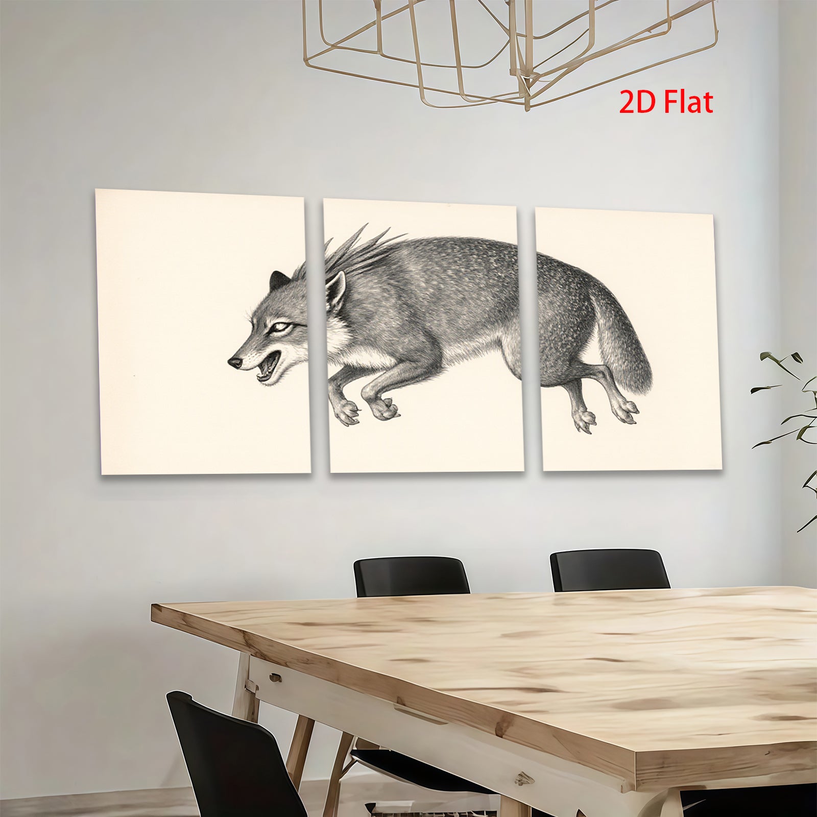 2D flat 1pc Rustic Fox Wildlife Portrait Farmhouse Wall Art Decor Living Room Bedroom Gallery Wrapped Canvas Prints Modern Minimalist Aesthetic