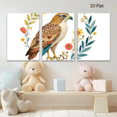 2D flat 1pc Rustic Hawk Botanical Wall Art Prints Farmhouse Decor Living Room Bedroom Gallery Wrapped Canvas Modern Art Home Decor