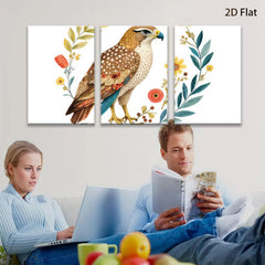2D flat 1pc Rustic Hawk Botanical Wall Art Prints Farmhouse Decor Living Room Bedroom Gallery Wrapped Canvas Modern Art Home Decor
