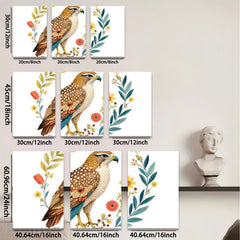 2D flat 1pc Rustic Hawk Botanical Wall Art Prints Farmhouse Decor Living Room Bedroom Gallery Wrapped Canvas Modern Art Home Decor