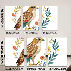 2D flat 1pc Rustic Hawk Botanical Wall Art Prints Farmhouse Decor Living Room Bedroom Gallery Wrapped Canvas Modern Art Home Decor