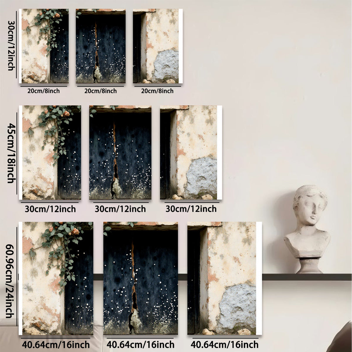 2D flat 1pc Rustic Window Scene Farmhouse Wall Art Living Room Bedroom Decor Gallery Wrapped Canvas Prints Modern Aesthetic Home Decorations