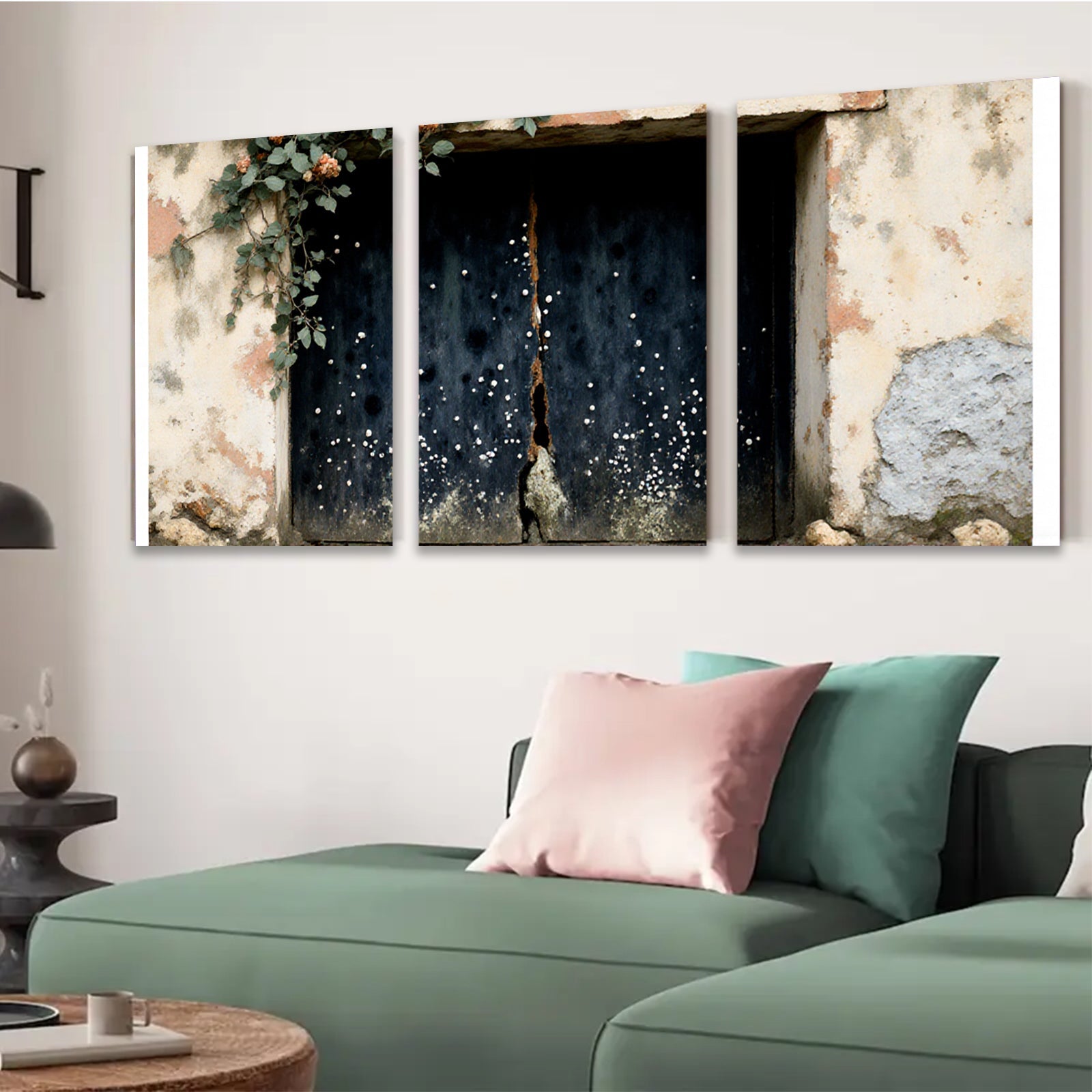 2D flat 1pc Rustic Window Scene Farmhouse Wall Art Living Room Bedroom Decor Gallery Wrapped Canvas Prints Modern Aesthetic Home Decorations