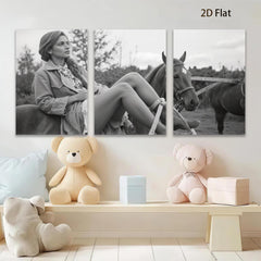 2D flat 1pc Rustic beauty with horse pastoral serenity farmhouse wall decor living room bedroom gallery wrapped canvas print modern art