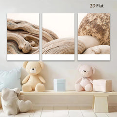2D flat 1pc Rustic wood grain texture modern farmhouse wall art living room bedroom decor gallery wrapped canvas prints coastal aesthetic