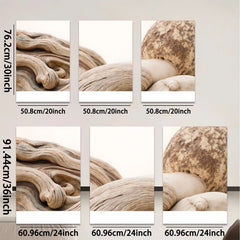 2D flat 1pc Rustic wood grain texture modern farmhouse wall art living room bedroom decor gallery wrapped canvas prints coastal aesthetic