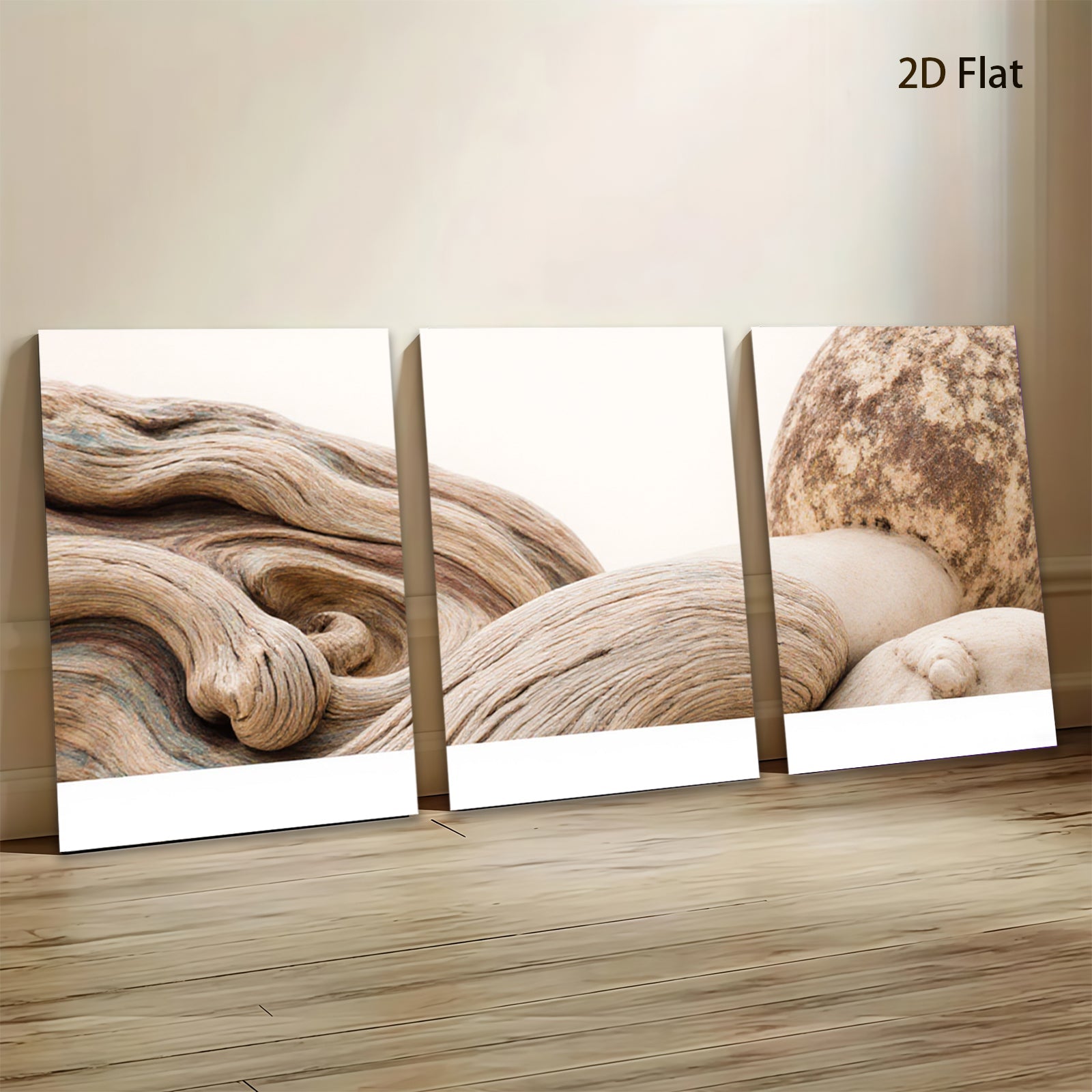 2D flat 1pc Rustic wood grain texture modern farmhouse wall art living room bedroom decor gallery wrapped canvas prints coastal aesthetic