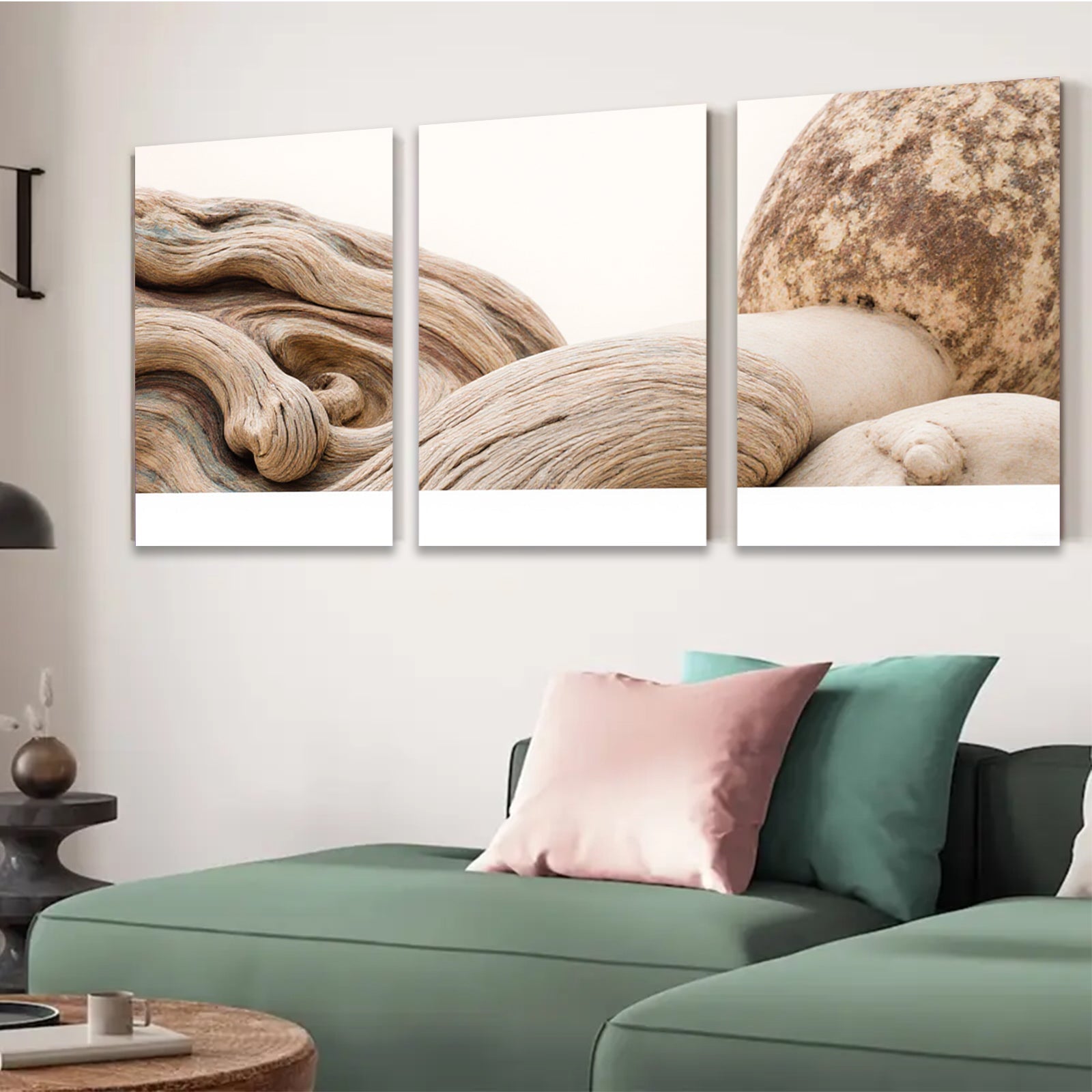2D flat 1pc Rustic wood grain texture modern farmhouse wall art living room bedroom decor gallery wrapped canvas prints coastal aesthetic