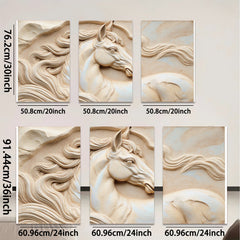 2D flat 1pc Sculpted Horse Head Wall Art Decor for Living Room Bedroom Modern Farmhouse Gallery Wrapped Canvas Prints Aesthetic Room Decor Gifts