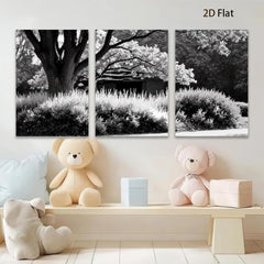 2D flat 1pc Serene Garden Landscape Wall Art Peaceful Countryside Home Decor Living Room Bedroom Canvas Prints Modern Farmhouse Style Rustic Chic Gallery Wrapped Ready to Hang